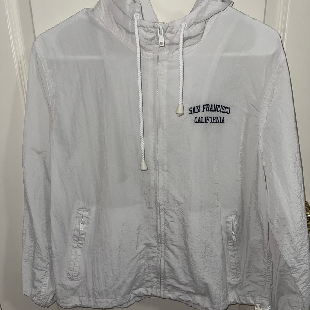 Brandy Melville white wind breaker - San Francisco